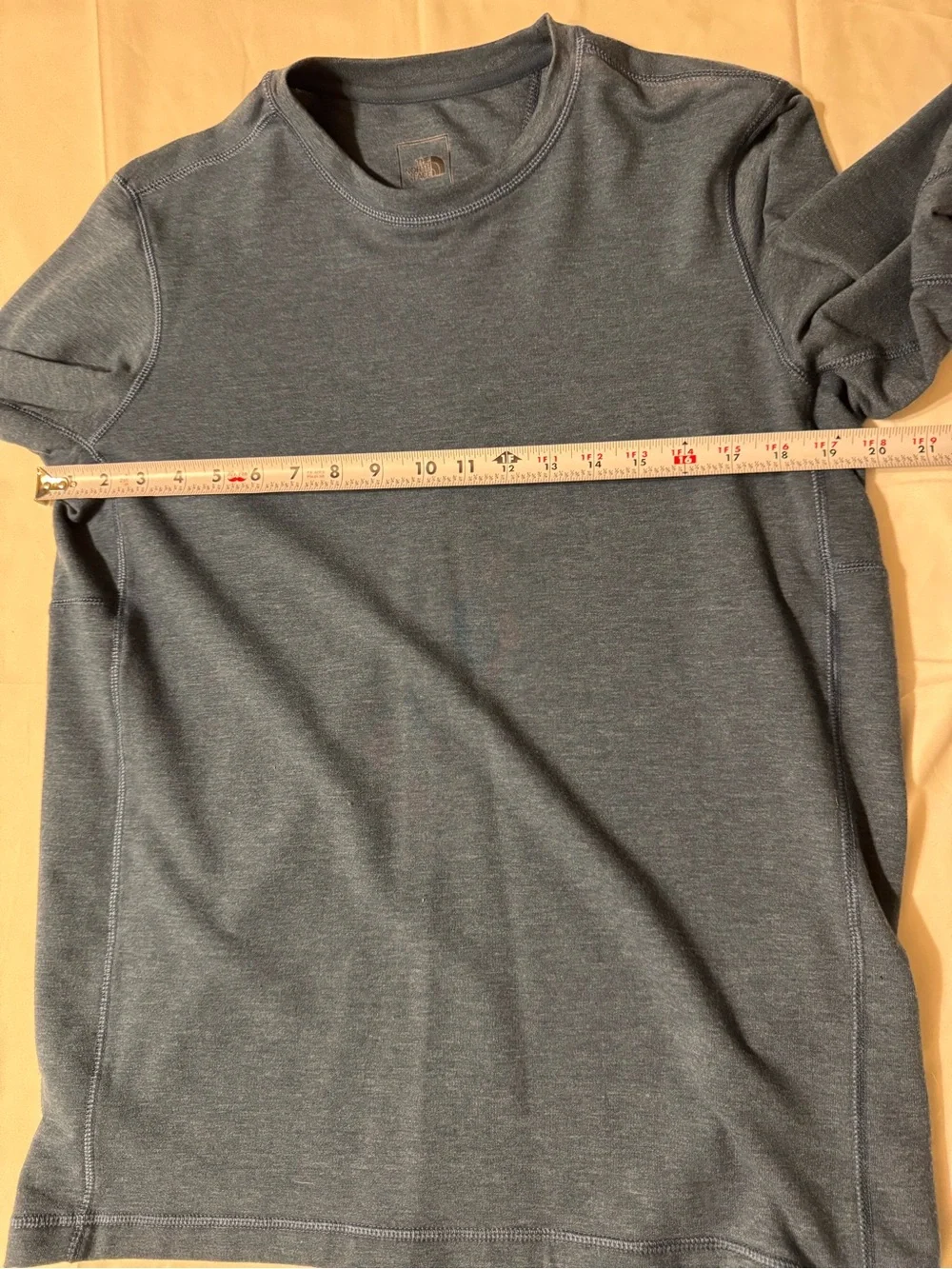The North Face Men's Heather Slate Blue Crewneck Shirt Medium